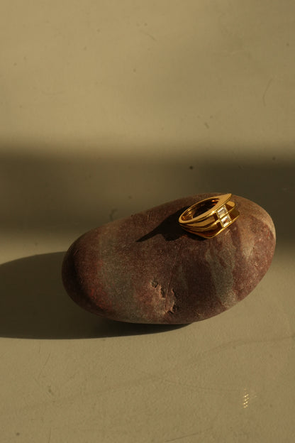 Casa Di - Gold Plated Vintage Inspired Women's ring