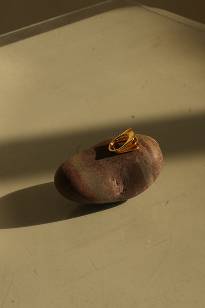 Casa Di - Gold Plated Vintage Inspired Women's ring